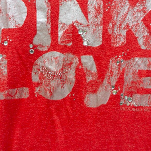 Victoria's Secret VS Rhinestone Vintage Graphic Tee Top XS Y2K - Picture 7 of 7